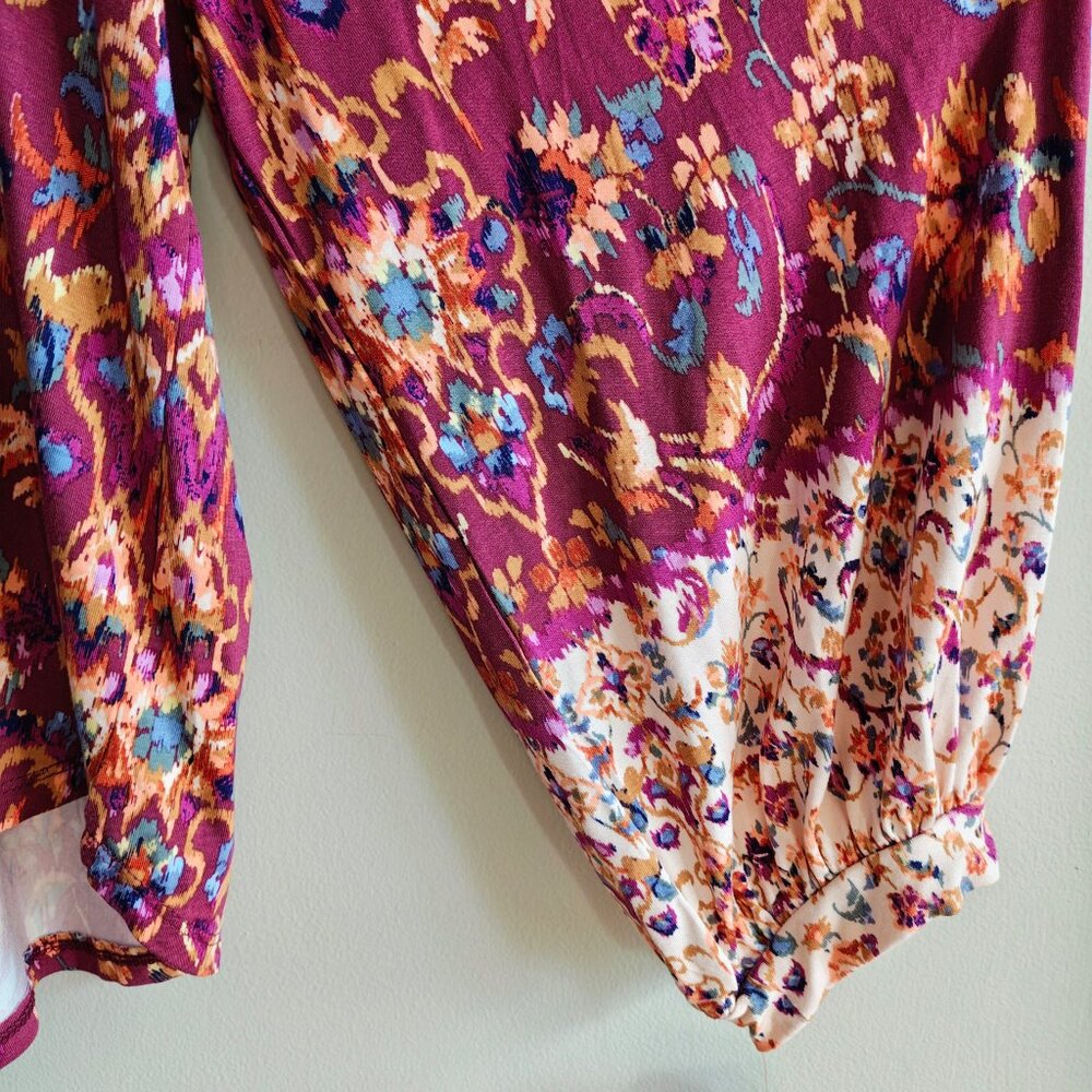DEMOCRACY Floral Peasant Blouse - Picture 6 of 11